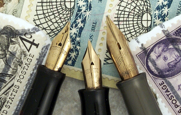Three Flexible Skyline Nibs From (Left to Right) Blunt Barrel "First Year" / Demi / Standard Size Pens